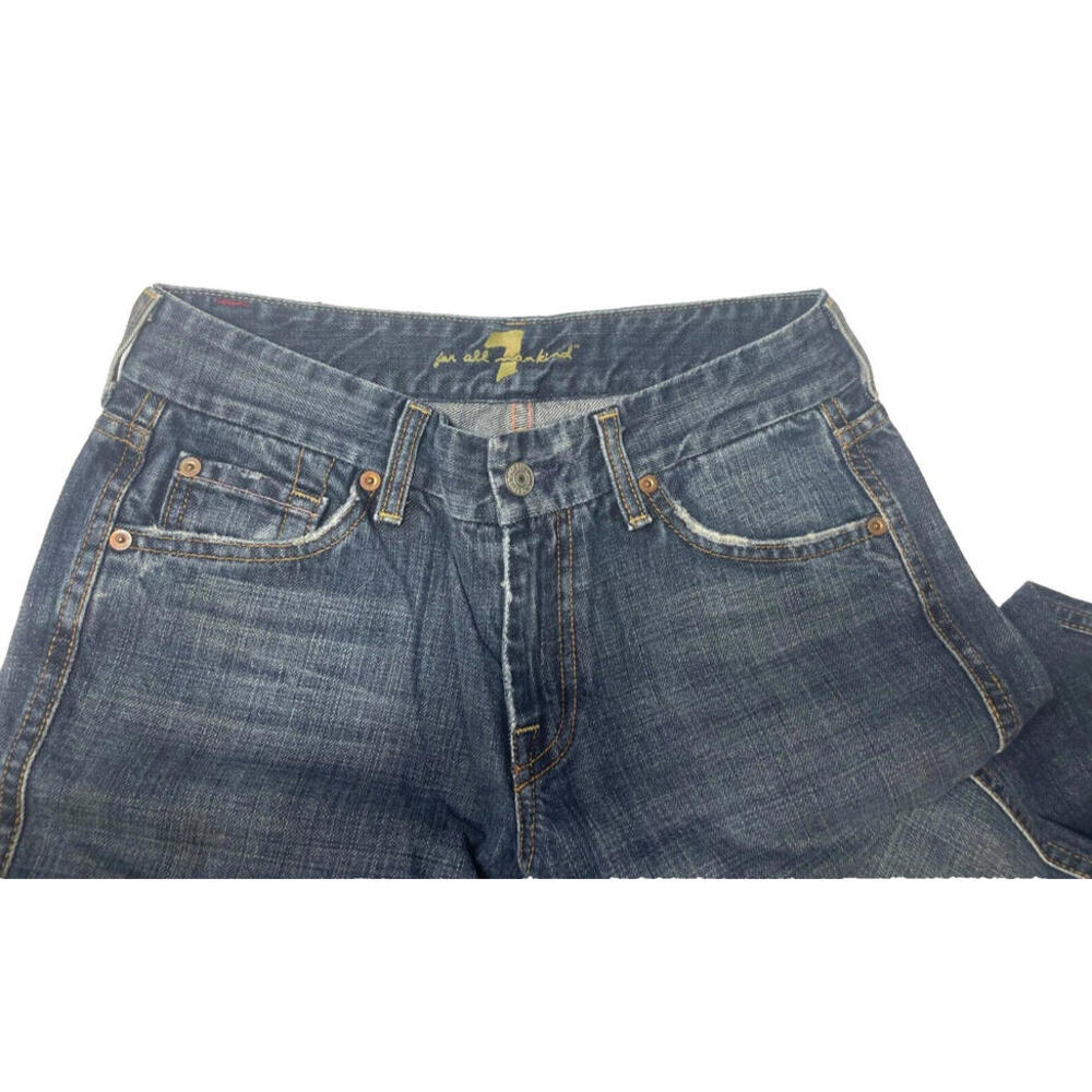 7 for All Mankind Jeans A Pocket Bootcut Womens 28 Stretch Low Rise Denim Y2K - Picture 3 of 6